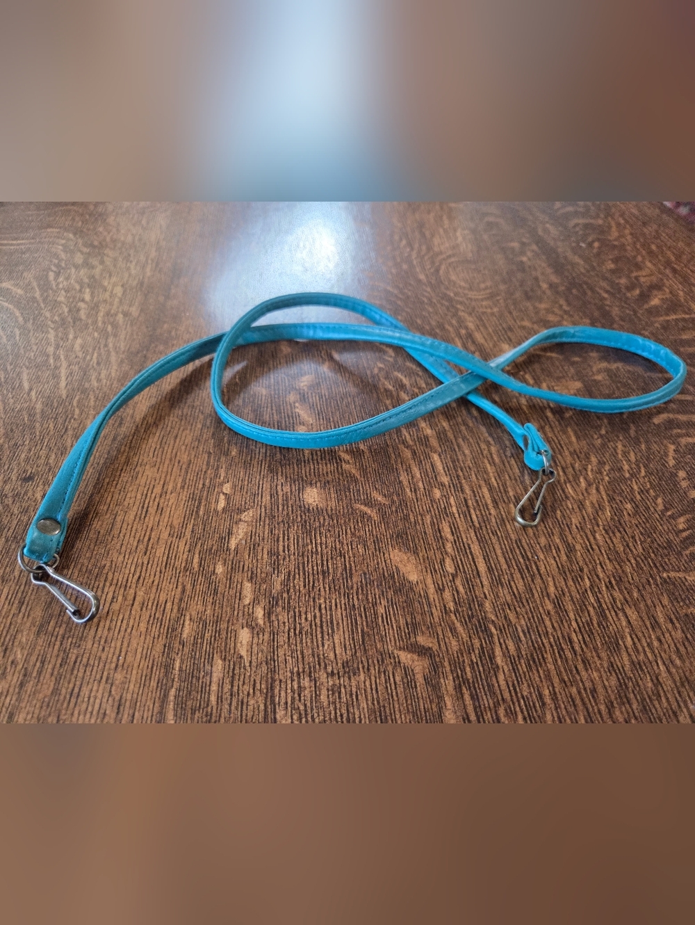 Vibrant Teal/Turquoise Leather-like Crossbody Strap Replacement with Hook Clips